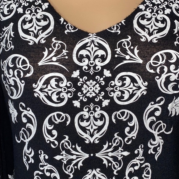 Ninety Black V-Neck Dress with White Details - Picture 2 of 7